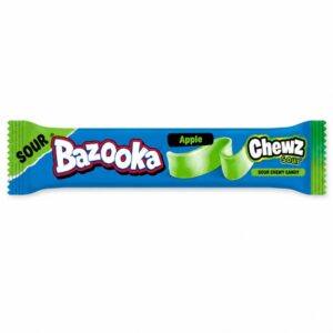Bazooka UK Chews Sour Apple Chewy Candy Bar 14g 60ct